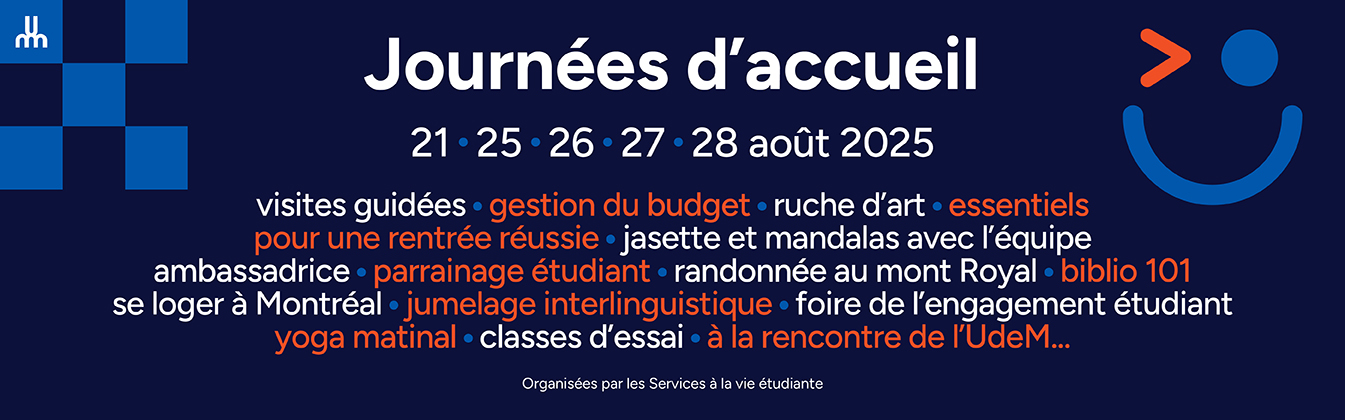 image pour les journées d'accueil de l'UdeM